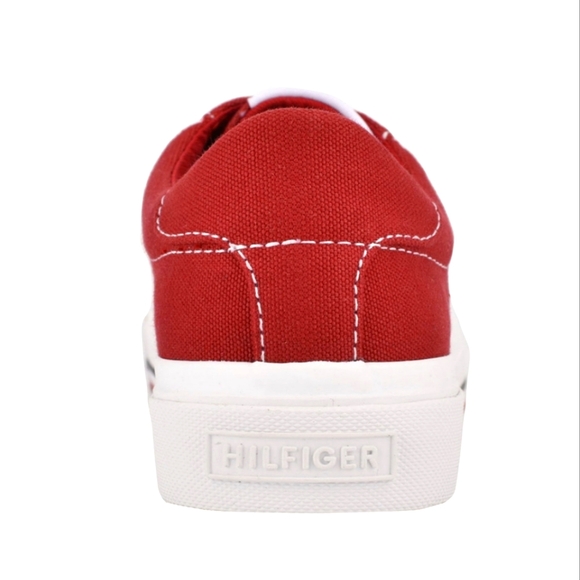 Tommy Hilfiger Sneakers Ethan Lace-Up, Red Signature, Size 9 - Picture 4 of 11